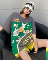 着回し力抜群 ファッション 個性派 レース プリント全3色 半袖Tシャツ<U-8981>