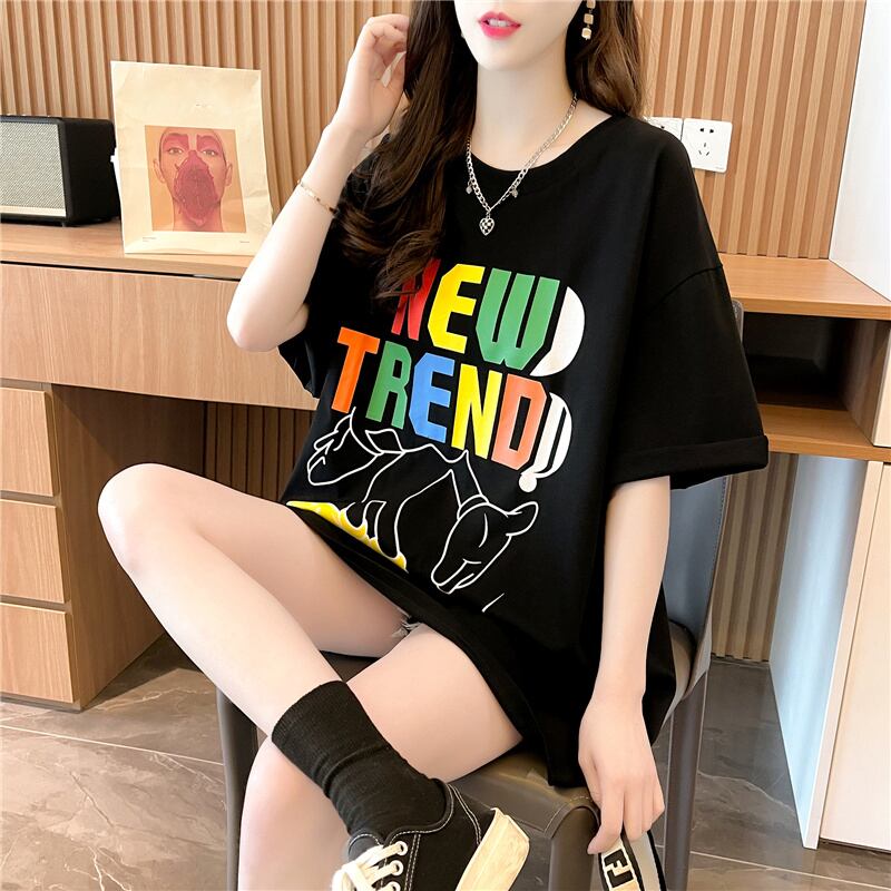 スタイリッシュ プリント 一目惚れ Tシャツ カットソー トップス＜U-3135＞