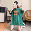 着心地抜群 切り替え 女性力を高める プリント Tシャツ カットソー＜U-3592＞