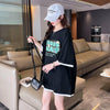新作 プリントTシャツ ロング アルファベット オーバーサイズ＜U-2808＞