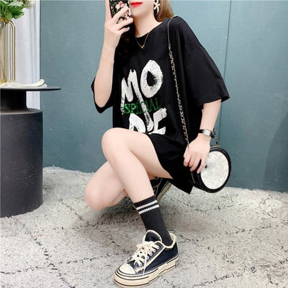 オシャレ度満点 切り替え 好感度満載 プリント Tシャツ カットソー＜U-3672＞
