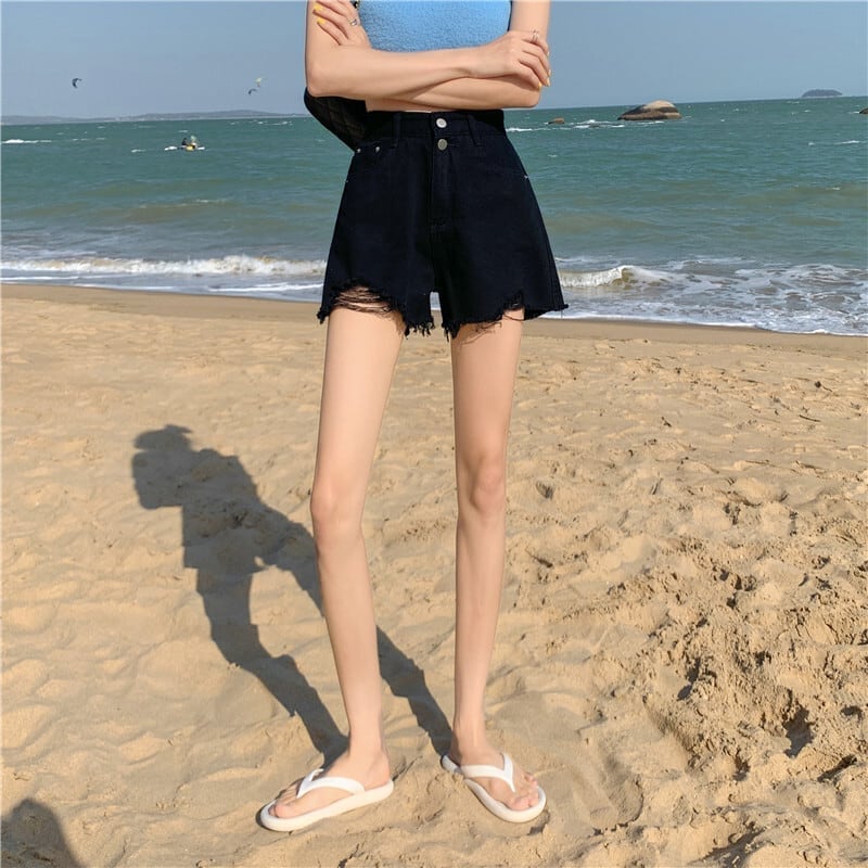 清涼感たっぷり ハイウエスト ファッション パンツ ボトムス＜U-3361＞