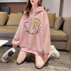 大流行ふわふわ熊柄刺ロゴボアパーカー全2色<U-4304>
