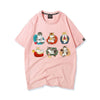 大好評 着心地良い 定番シンプル カジュアル プリント 全8色 半袖Tシャツ<U-9314>