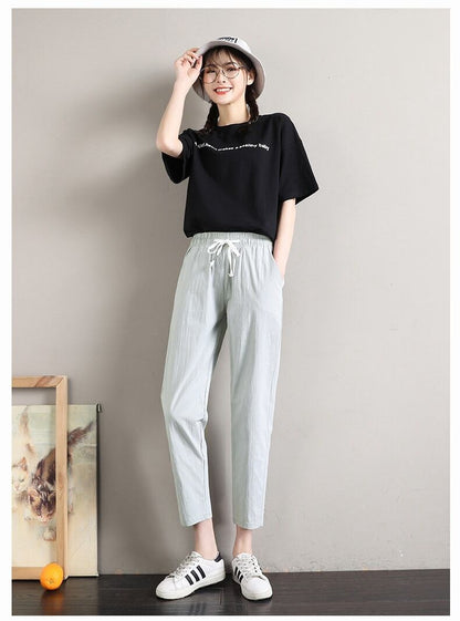 定番シンプル  ファッション ゆったりパンツ<U-6541>