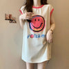 【半額！期間限定！！】超人気 ファッション カジュアル プリント ノースリーブ Tシャツ<U-8487>