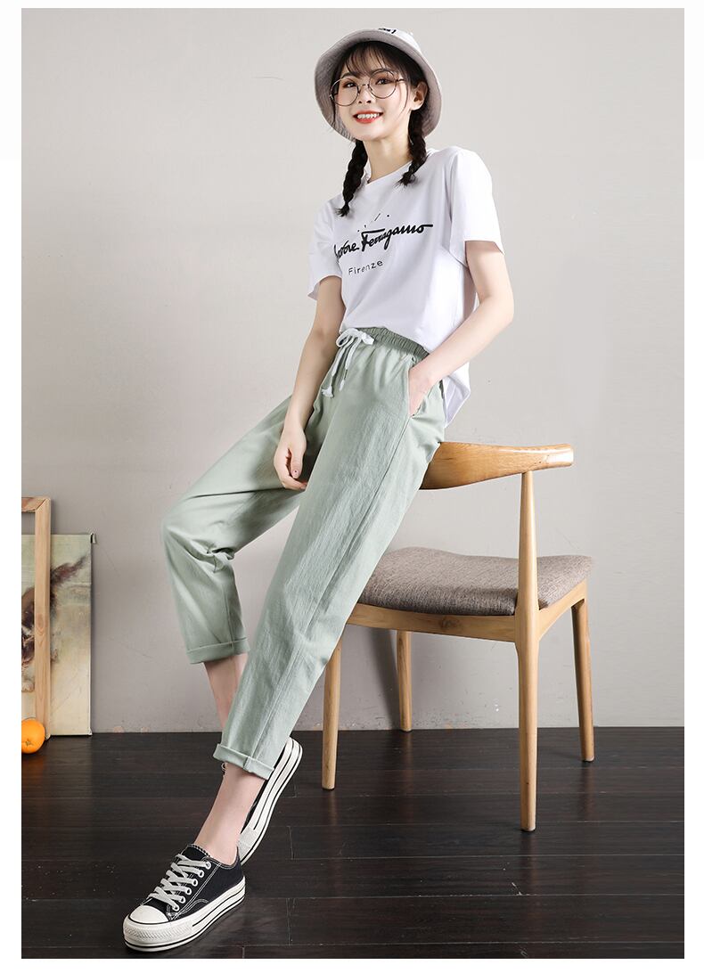定番シンプル  ファッション ゆったりパンツ<U-6541>