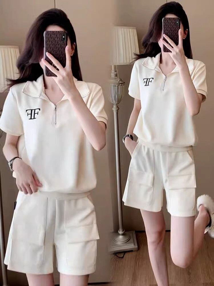 真夏も快適 半袖 カジュアル Tシャツ ショートパンツ セットアップ ＜U-11140＞