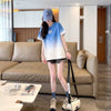 新商品 カジュアル グラデーション プリント 全3色 半袖Tシャツ<U-9214>