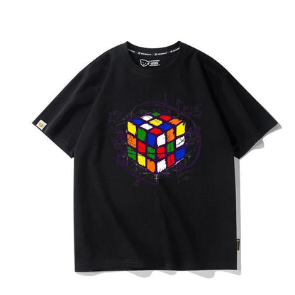 カジュアル プリント アバンギャルド 全7色 半袖 Tシャツ <U-11536>