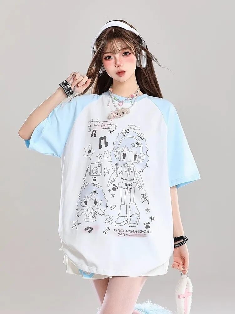 絶対欲しい 売れ筋 話題沸騰中 絶対流行 早い者勝ち カジュアル 2色選択 Tシャツ<U-11278>