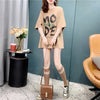 オシャレ度満点 切り替え 好感度満載 プリント Tシャツ カットソー＜U-3672＞