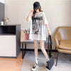 美人度アップ 切り替え ファッション プリント Tシャツ カットソー＜U-3399＞
