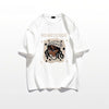 ベストセラーアイテム！ カジュアル 定番シンプル ルーズ プリント全5色 半袖Tシャツ<U-9022>