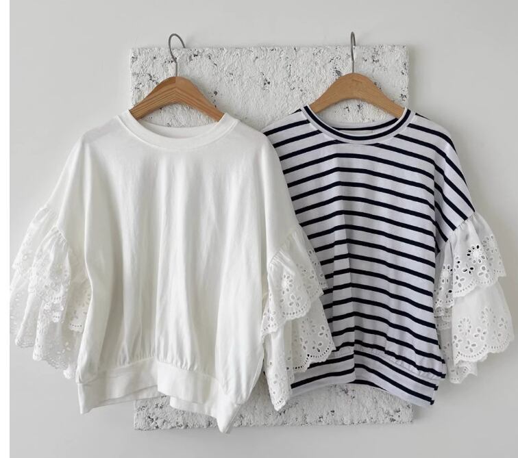 定番シンプル 大人可愛い 美人度アップ 早い者勝ち カジュアル 共2色 Tシャツ<U-12150>
