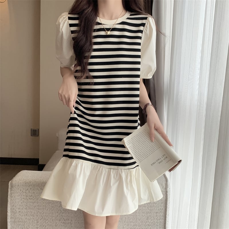 美人度アップ エレガント カジュアル ワンピース<U-6552>