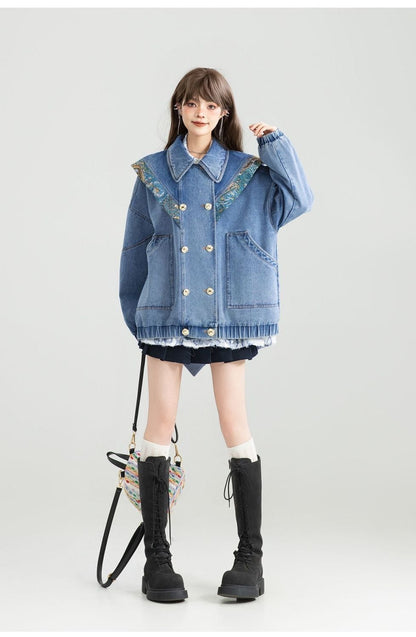 デニム 絶対流行 今季マストバイ   好感度UP  ジャケット<U-12259>