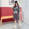 ルーズ プリント オシャレ感たっぷり Tシャツ カットソー ワンピース＜U-3545＞
