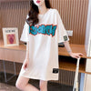組み合わせやすい アルファベット 数字ロゴ プリントTシャツ ゆったり半袖＜U-6527＞