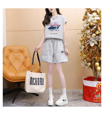 今季マストバイ ファッション カジュアル 半袖Ｔシャツⅹパンツセット全3色 <U-8265>