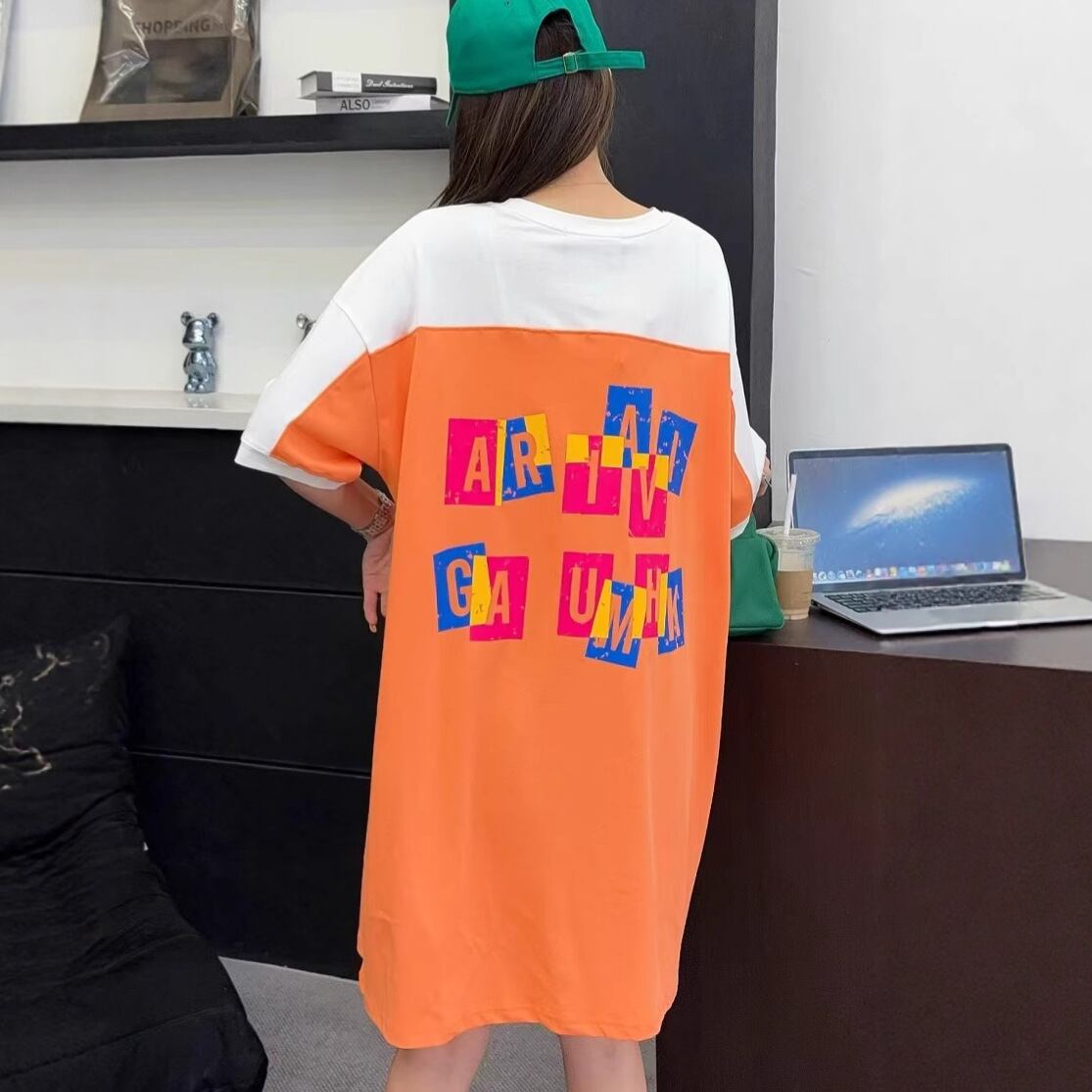 おすすめ 好感度UP 海外トレンド カジュアル 全3色 半袖 Tシャツ ワンピース ＜U-11556＞