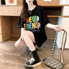 スタイリッシュ プリント 一目惚れ Tシャツ カットソー トップス＜U-3135＞