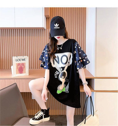 ウエスタンスタイルとデザインのフライングスリーブTシャツ<U-3003>