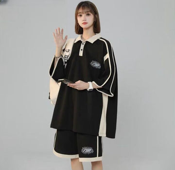 定番シンプル 半袖Ｔシャツⅹパンツセット 絶対流行 男女兼用<U-6538>