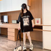 質感のいい 半袖 ラウンドネック Tシャツ ワンピース ＜U-8638＞