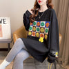 スタイリッシュ 切り替え 一目惚れ プリント Tシャツ カットソー＜U-3648＞