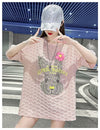 話題沸騰中 キュート カジュアル ホットダイヤモンド 半袖Tシャツ＜U-8626＞