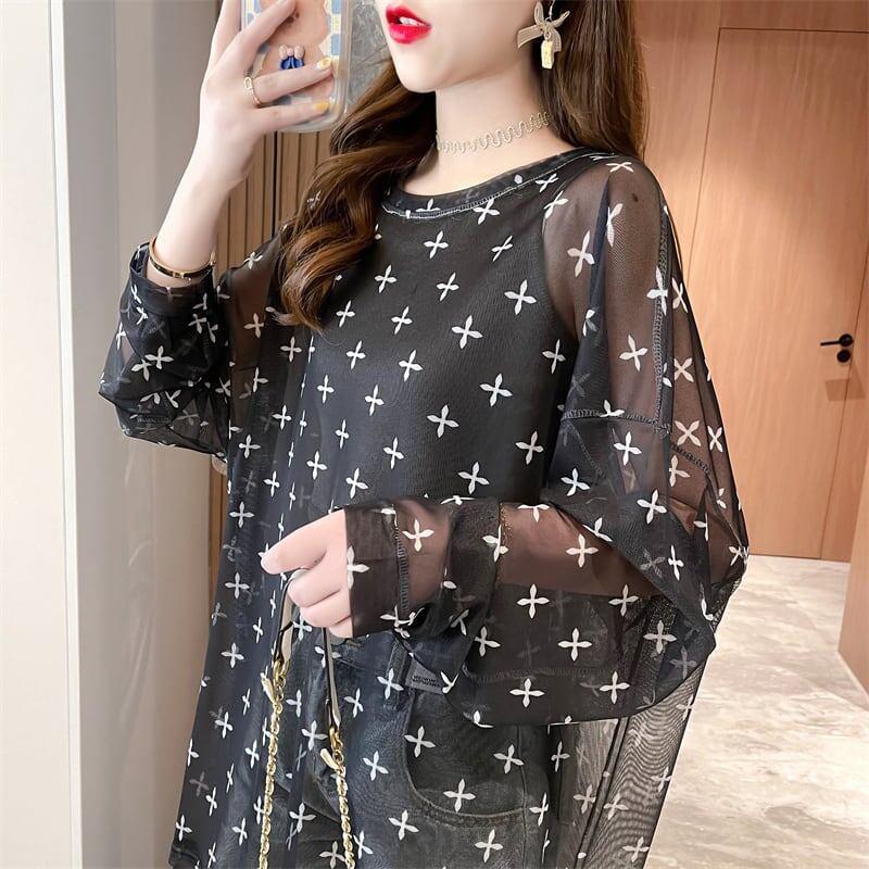 着心地抜群 ラウンドネック 女性力を高める Tシャツ カットソー＜U-3045＞