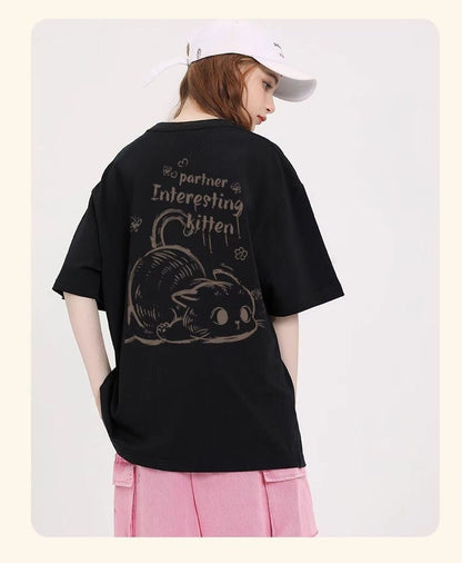 おすすめ 感満々 柔らかくて優しい印象 タイルアップ プリント 4色選択 半袖Tシャツ＜U-9317＞