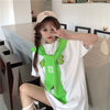 早い者勝ち 早い者勝ち 絶対流行 カジュアル 2色選択 Tシャツ+カウルネック<U-11153>