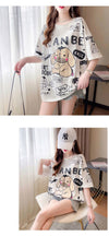 早い者勝ち キュート ファッション ルーズ プリント半袖Tシャツ 全3色<U-4894>