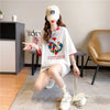 とてもデザイン性の高いモザイクエレメント半袖Tシャツ<U-2986>