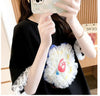 新作 好感度満載 個性的なデザイン ラウンドネック Tシャツ カットソー＜U-8405＞
