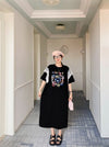 おすすめ レース ファッション 切り替え プリント Tシャツ カットソー ワンピース＜U-8535＞