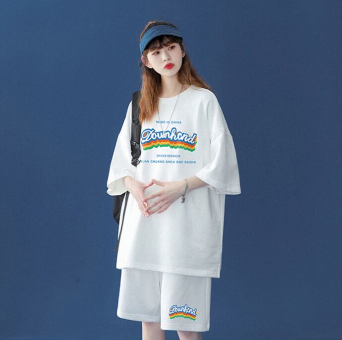 【半額セール】早い者勝ち  半袖Ｔシャツⅹパンツセット全4色 男女兼用<U-6553>