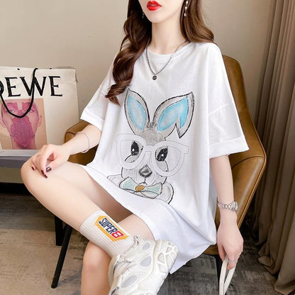 今季大好評 切り替え 美感いっぱい プリント Tシャツ カットソー＜U-3495＞