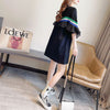 新商品 切り替え キュート ゆったり 全2色 半袖Tシャツ＜U-8349＞