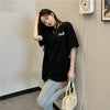 デザイン感 切り替え チャーミング プリント Tシャツ カットソー＜U-3538＞