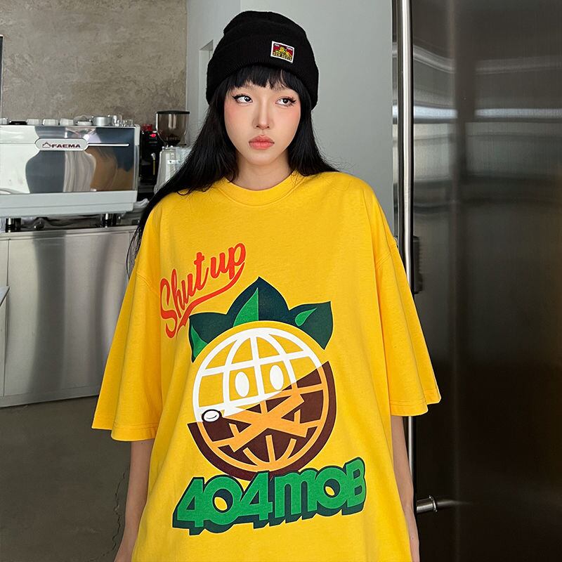 話題沸騰中 おしゃれ度高め 活躍する優秀アイテム プリント 半袖 Tシャツ <U-9325>