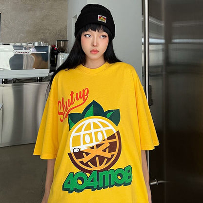 話題沸騰中 おしゃれ度高め 活躍する優秀アイテム プリント 半袖 Tシャツ <U-9325>