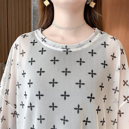 着心地抜群 ラウンドネック 女性力を高める Tシャツ カットソー＜U-3045＞