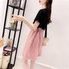 ファッション Tシャツ＋サロペット 美人度アップ セットアップ＜U-3206＞