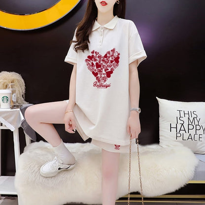 売り切れ必至 シンプル 清涼感たっぷり 半袖Tシャツ＋パンツ セットアップ＜U-8195＞
