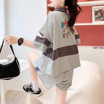 カジュアル Tシャツ＋ショートパンツ スタイリッシュ セットアップ＜U-3472＞