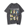 超人気 軽くて涼しくて可愛い！デザイン性抜群 カジュアル プリント全6色 半袖Tシャツ<U-9319>