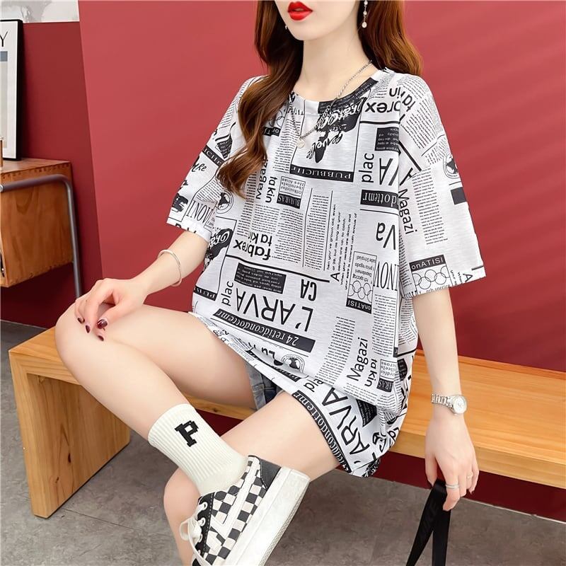 好感度満載 美感いっぱい プリント Tシャツ カットソー＜isf-3175＞